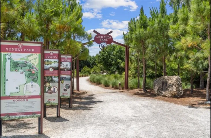 Nature trailhead just across the street from the neighborhood.