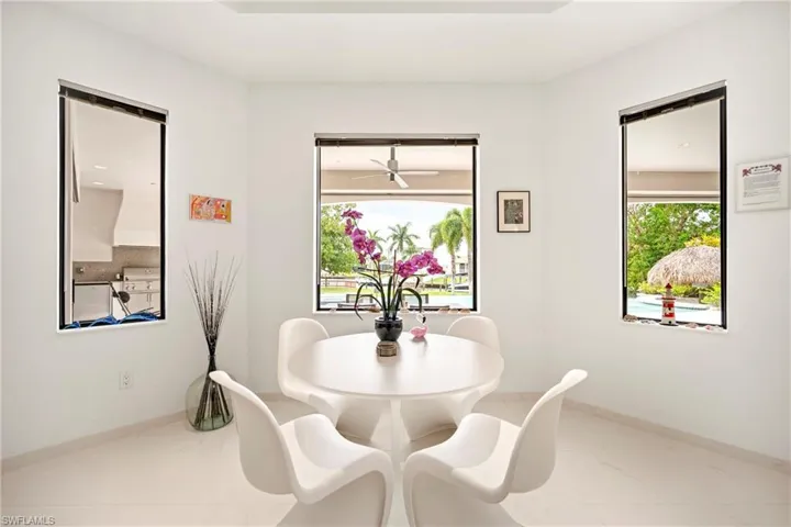 Dining area with baseboards