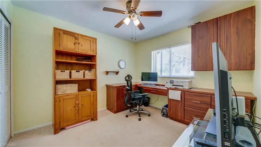 Back guest bedroom - being used as office with built in desk