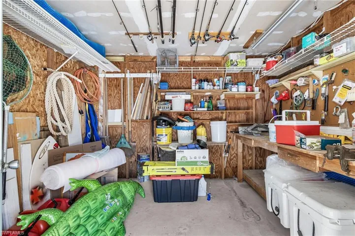 Storage room for all of your boating and pool gear.