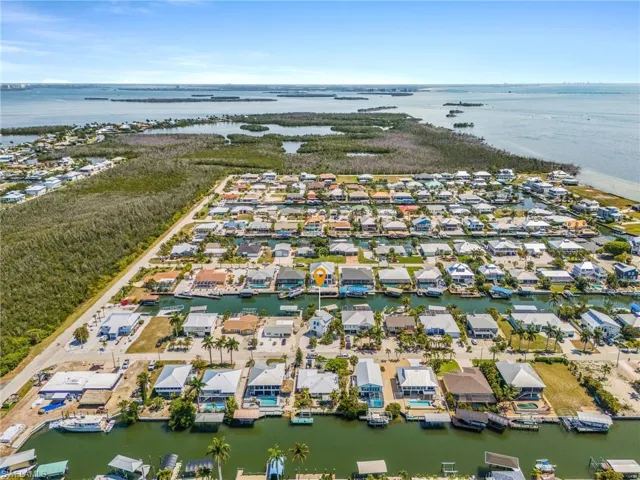 This home is only minutes from the ICW and the Gulf.  Ft. Myers Beach, Sanibel and the Gulf are in the background.
