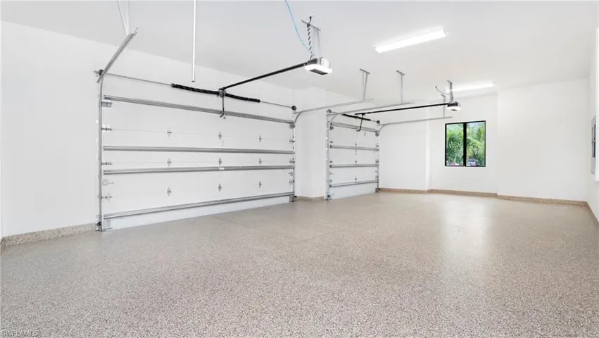 Garage with baseboards
