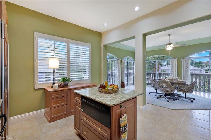 Kitchen has an additional cabinet that will stay - was custom built to match the kitchen cabinets.