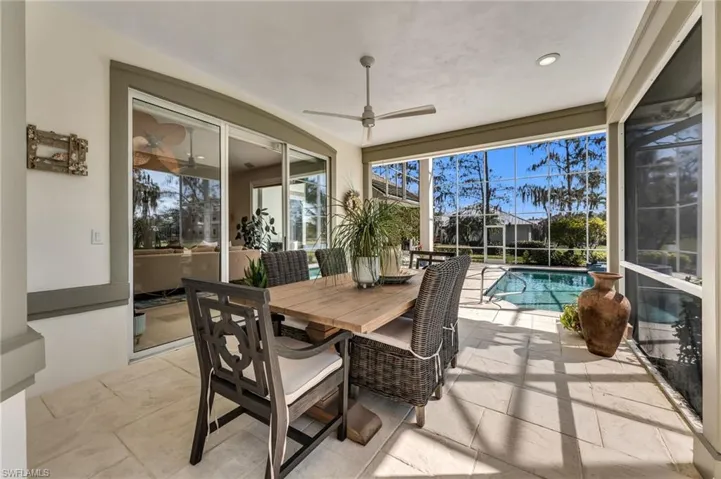 Outdoor dining area