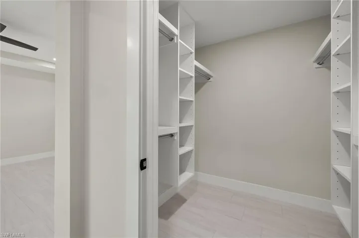 View of spacious Master bedroom closet