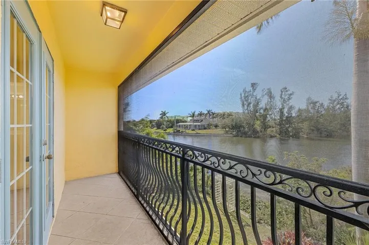 Balcony off master bedroom with BIG basin view and view down canal!