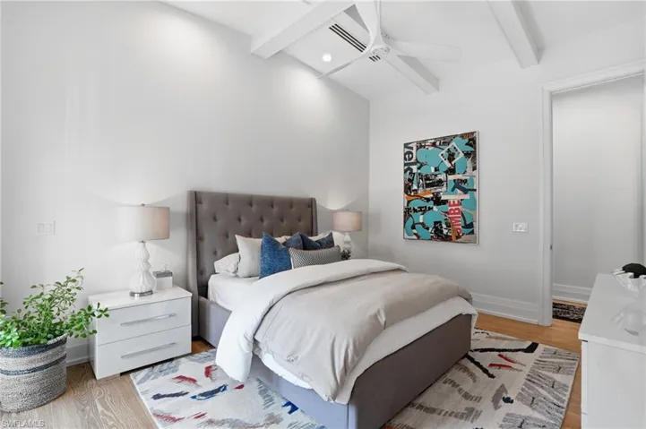 A spacious guest suite with designer lighting, stylish finishes, and a welcoming sense of comfort