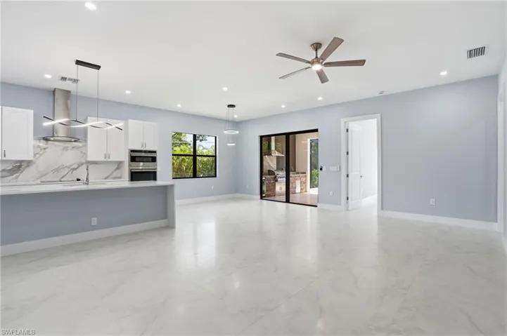 Kitchen, Living, Dining