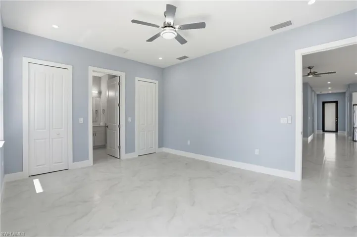 Bedroom and en-suite Bath and dual closets