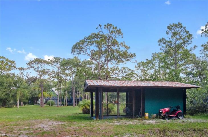Outbuilding, currently aviary.