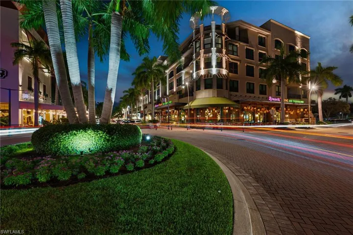 Evening image of the community entrance