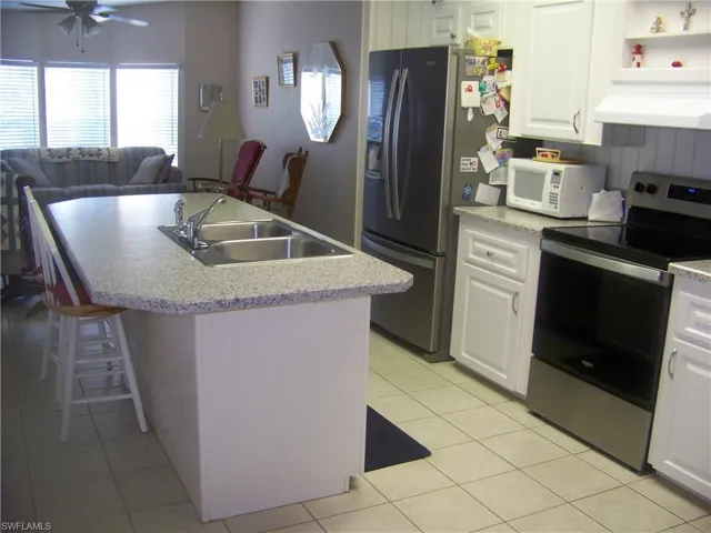Large kitchen with island