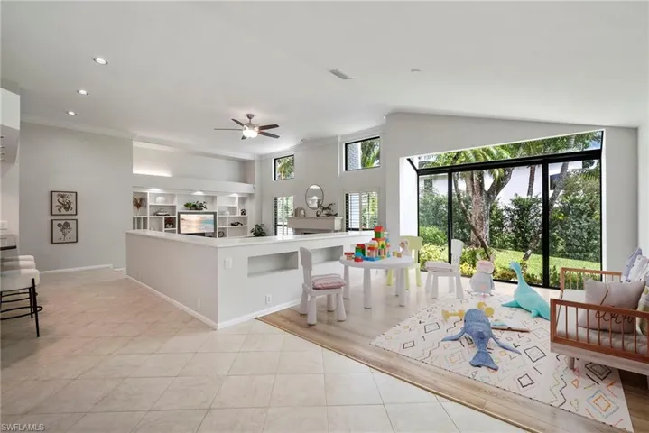 Virtually staged kids playroom