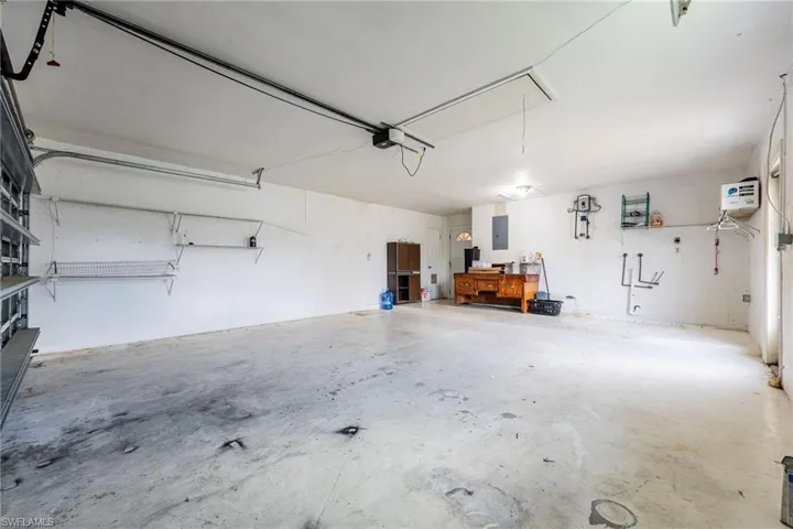 Garage with electric panel