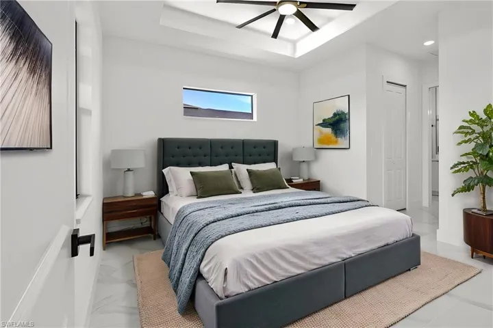 Recessed ceiling with an integrated fan and lighting