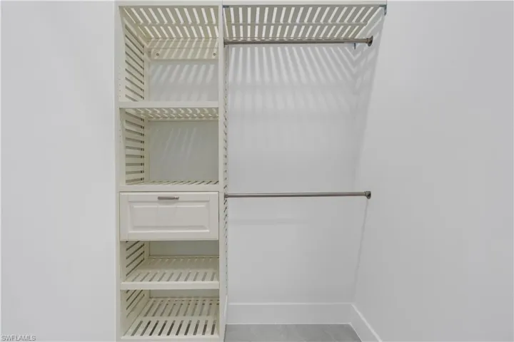 View of walk in closet