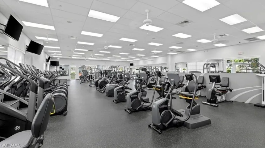 Well equipped fitness center