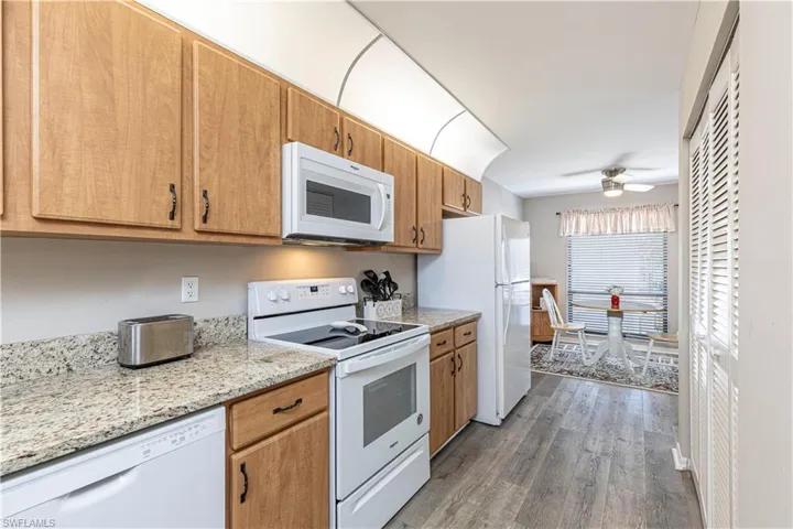 Kitchen with laundry closet