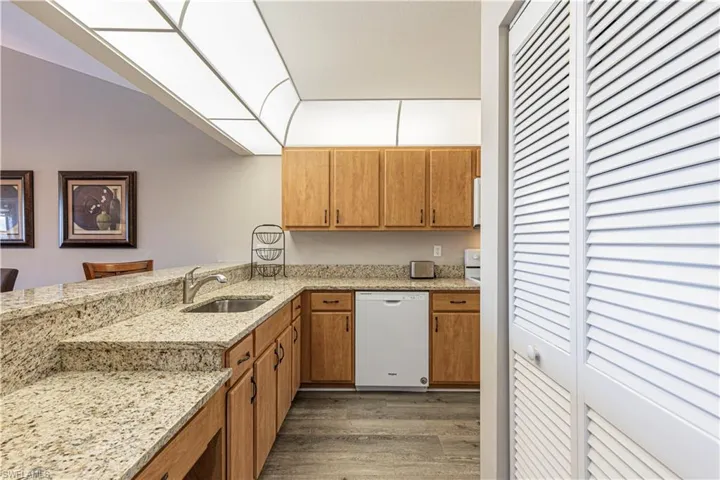 Kitchen featuring granite counters
