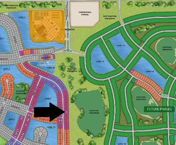 Site map: Lot 1169 - Preserve - Room for pool