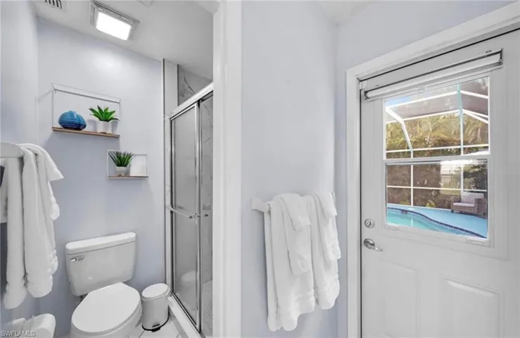 Bathroom featuring a stall shower