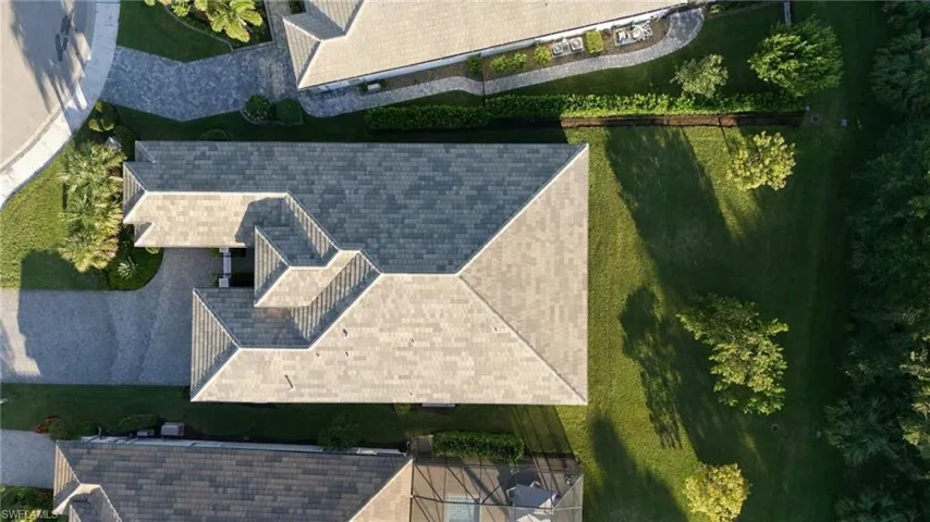 Aerial view of oversized lot (.31 acres)