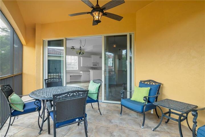 Spacious Outdoor Lanai with water views.