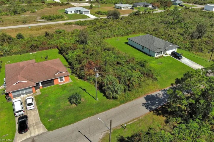 View from above of property