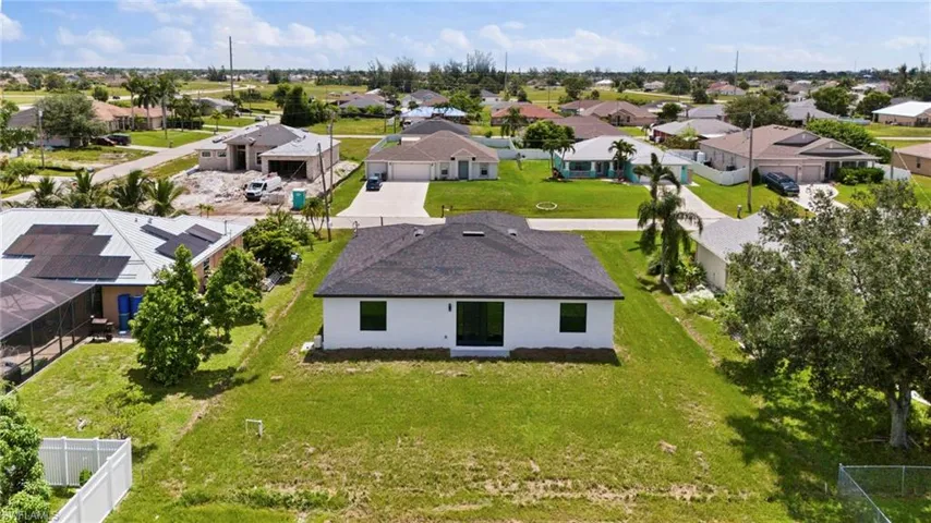 Aerial view of residential area