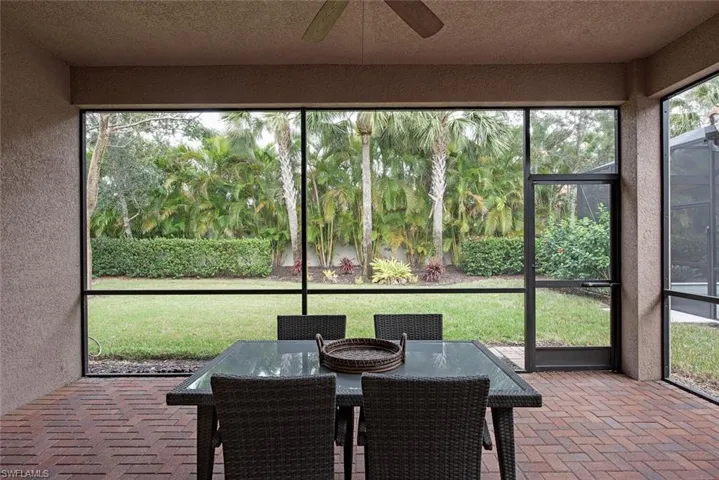 screened  Lanai with brick pavers