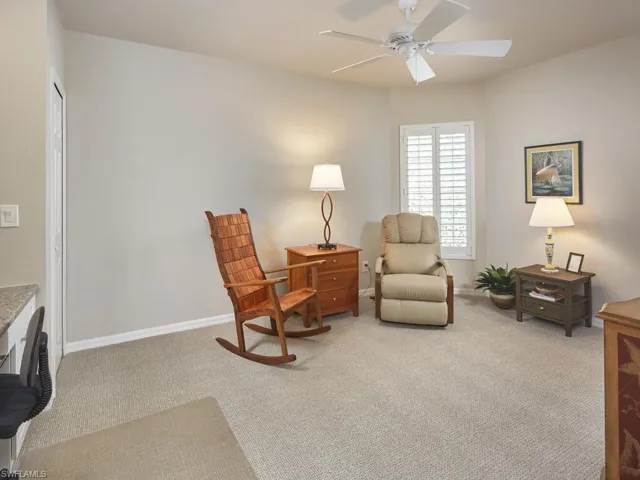 Third bedroom, currently being utilized as a home office.