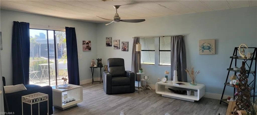 Living area opens to the Florida room