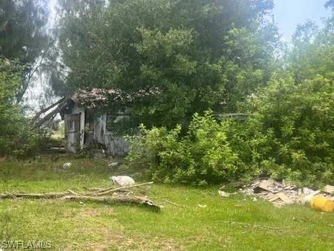 View of yard with a forest view