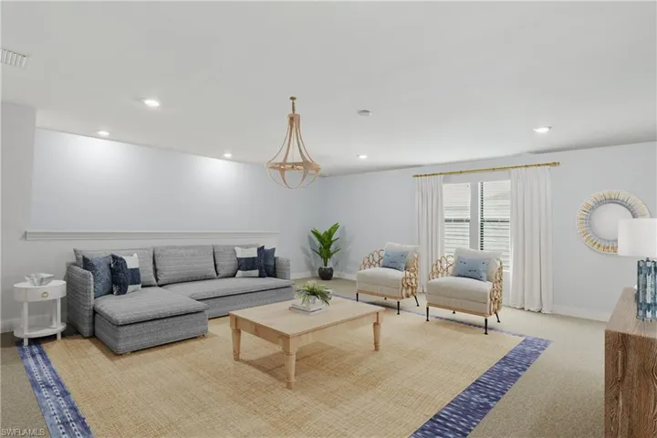 Simulated interior designs that are click to purchase, making furnishing easy.