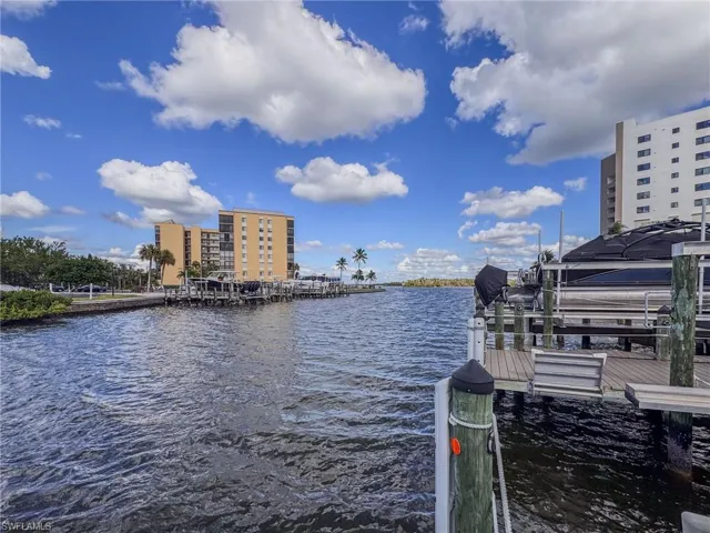 VIEW FROM END OF DOCK TOWARDS ESTERO BAY.  ONLY MINUTES TO THE OPEN GULF WATERS.