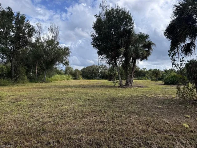 View of yard with a rural view