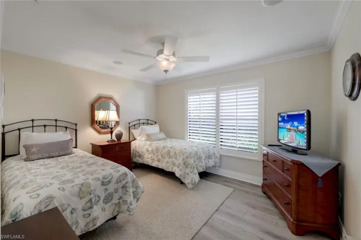 Guest Bedroom II - Shown with Twin Beds- Huge Walk In Closet