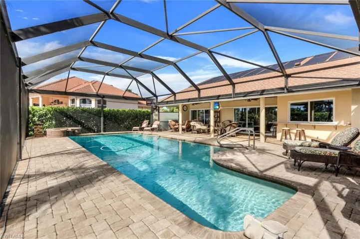 Oversized Lanai has Room for Lounging, Solar Pool Heater and Electric Heater- Swim Lane