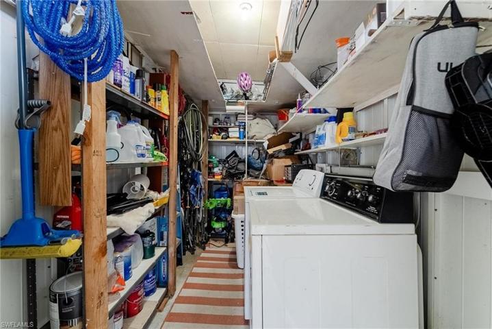Storage shed and private laundry