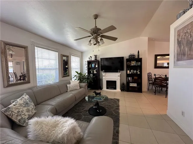 Spacious Living room with a fireplace