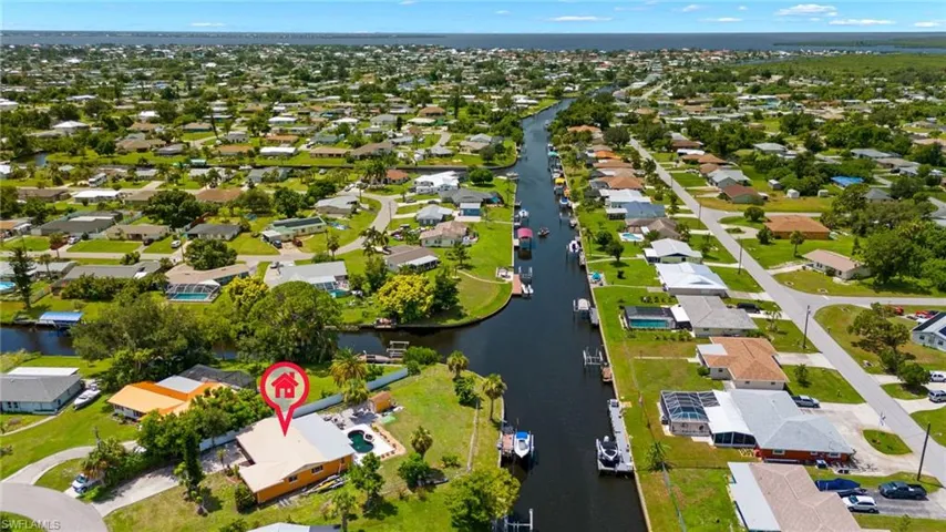 Aerial with a water view