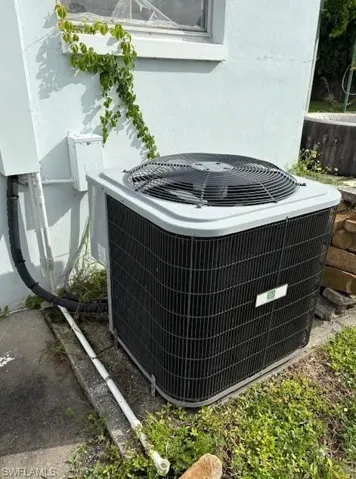 Exterior view of a central air condition unit
