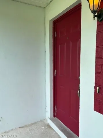View of exterior front entry