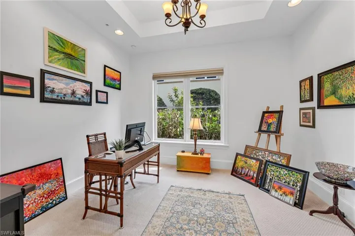 Another ensuite guest bedroom can be the perfect spot for an office, art studio, or another den.