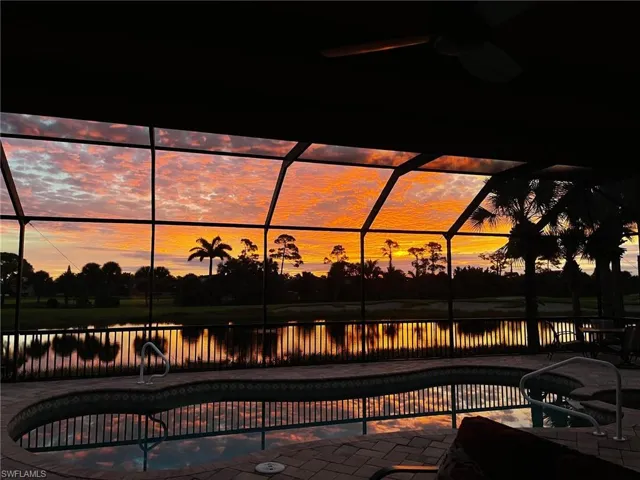 Pool at dusk