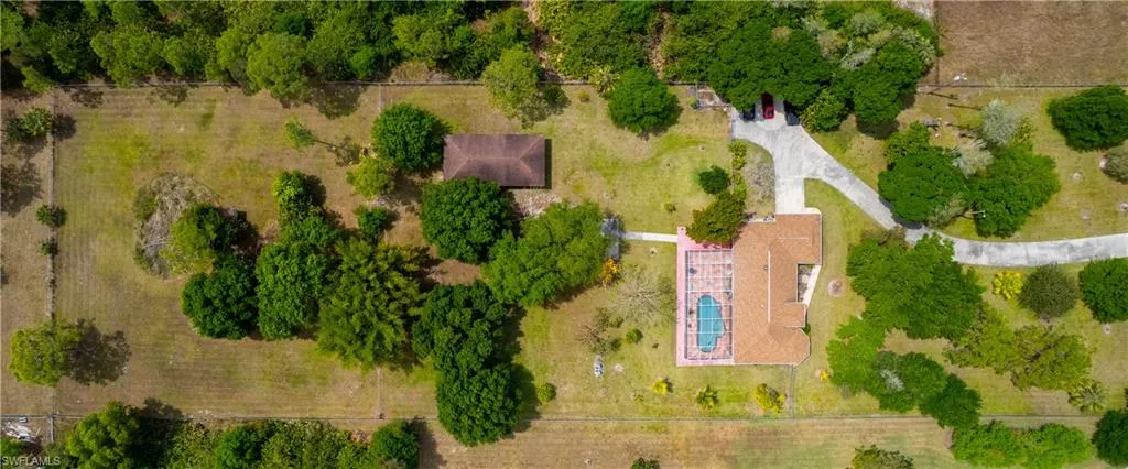 Birds eye view of property