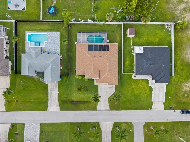 Bird's eye view of a pool