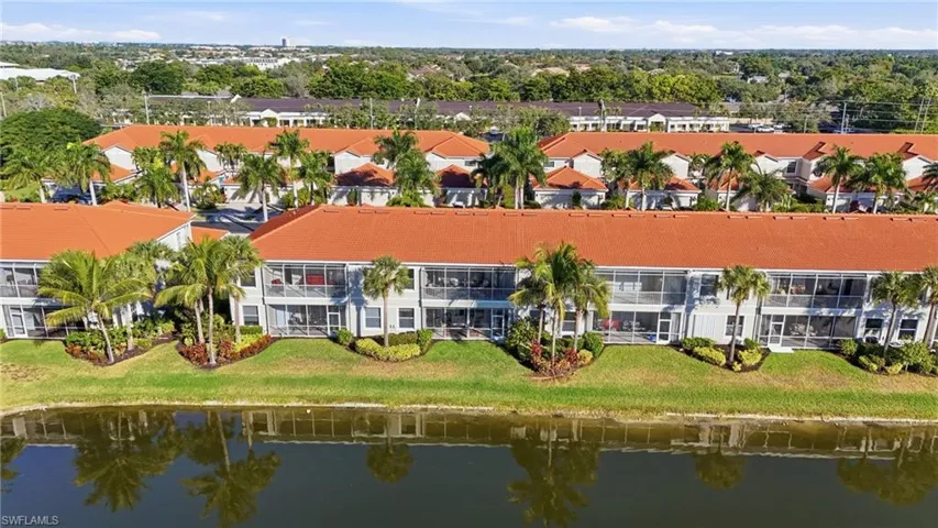 Drone / aerial view of a large body of water