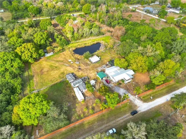 Drone / aerial view of a nearby body of water
