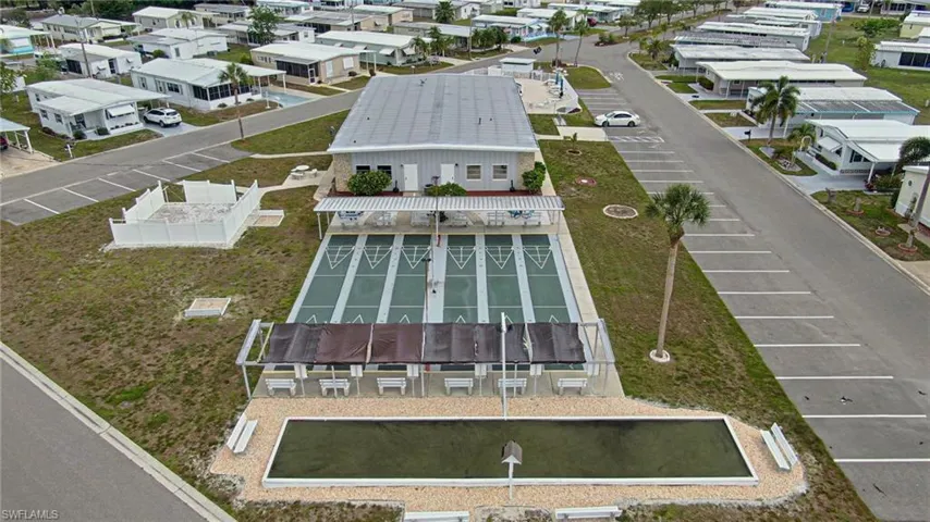 Aerial view of residential area